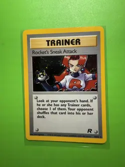 Rocket's Sneak Attack 16/82 Pokemon TCG Team Rocket Unlimited Holo Rare WOTC LP - Image 2