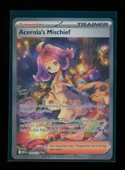 POKEMON Mega Evolution ACEROLA'S MISCHIEF 183/132 Special Illustration Rare NM - Image 1