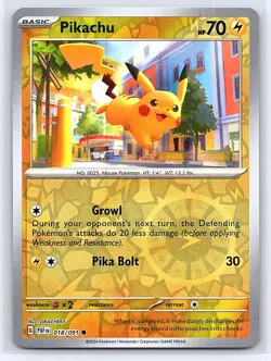 Pokemon Paldean Fates 018/091 Pikachu Cosmos/Reverse Holo Costco EXCLUSIVE Promo - Image 1