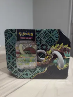 Pokemon TCG Paldean Fates Great Tusk EX Tin Sealed - Image 1