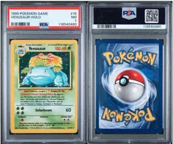 1999 POKEMON BASE SET UNLIMITED VENUSAUR HOLO PSA 7 - Image 1
