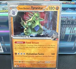 Team Rocket's Tyranitar Destined Rivals 096/182 POKEMON CENTER Stamped & Sealed - Image 1