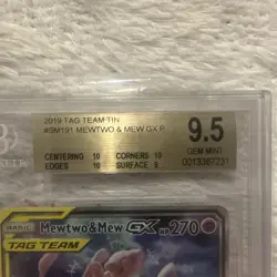POKEMON PROMOS SUN & MOON BLACK STAR MEWTWO & MEW TAG TEAM GX POWER BGS 9.5 - Image 2