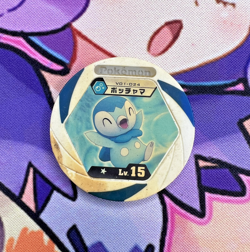 ✨1c Start✨ Piplup Blue V01-024 Regular Battrio Pokemon Arcade Game Chip 🍄 - Image 1