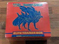 Pokemon Zacian Sword and Shield ETB Elite Trainer Box Factory Sealed 820650104459 - Image 1