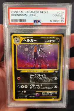 Houndoom Pokemon 2000 Holo Neo 3 Revelation Japanese 229 PSA 10 - Image 1