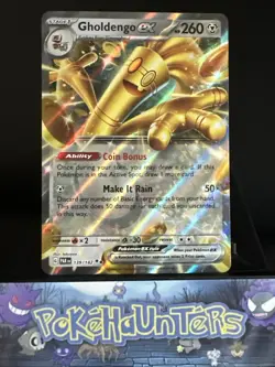 Pokemon Card Gholdengo EX 139/182 Paradox Rift Double Rare Near Mint - Image 1