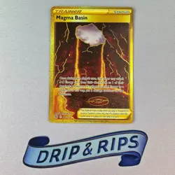 Magma Basin 185/172 Brilliant Stars Full Art Secret Rare Pokemon Card Near Mint - Image 1