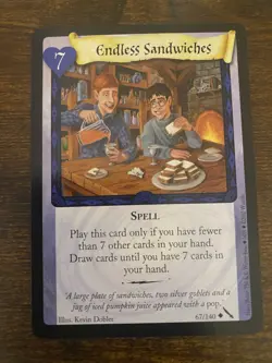 HARRY POTTER TCG CARD CHAMBER OF SECRETS ENDLESS SANDWICHES 67/140 - Image 1