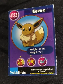 Eevee #133 Burger King Promotional Card 1999 Pokemon Cards - Image 1