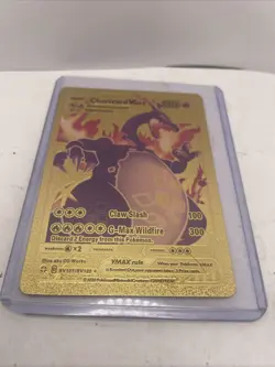 Charizard VMAX Fan Art Gold Rare Card #SV107/SV122 - Pokemon Custom Art - Image 2