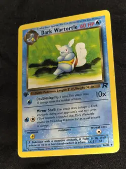 Pokemon Dark Wartortle 1st Edition Card 46/82 Team Rocket Lp Mp Condition - Image 1