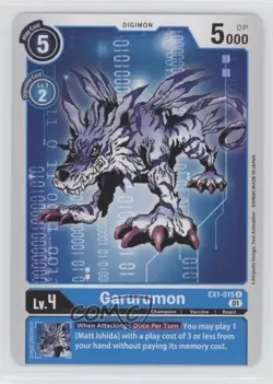 2021 Digimon Card Game - Classic Collection Garurumon #EX1-015 - Image 1