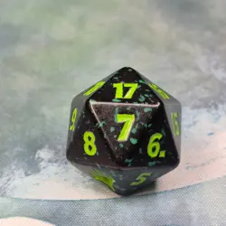 Magic The Gathering MTG Final Fantasy Spindown D20 Die Dice Green Black Speckle - Image 5