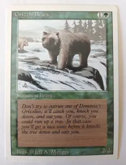 MTG MAGIC 1994 - GRIZZLY BEARS - SUMMON BEARS - REVISED EDITION - ENG - Image 1