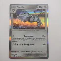 Holo Steelix - 125/182 Rare Paradox Rift Pokemon - Same Day Shipping! - Image 1