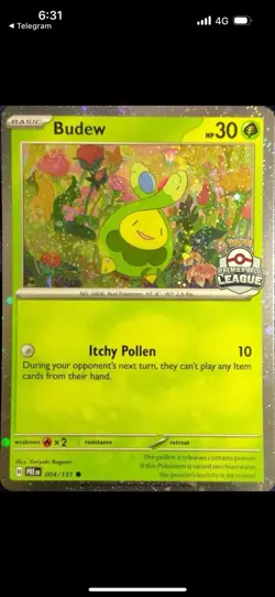 Budew Premier Ball League Stamped | Asia Pokemon TCG Promo Prismatic Evolutions - Image 1