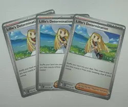 3x Lillie's Determination 119/132 - English Mega Evolution - Pokemon TCG PLAYSET - Image 1