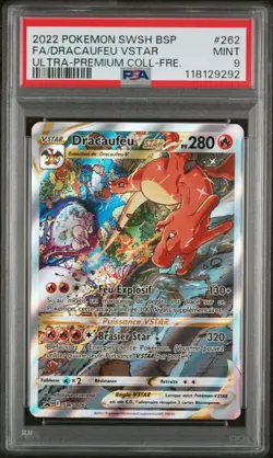 Carte Pokemon Dracaufeu VStar SWSH262 PSA 9 UPC Dracaufeu Epee et Bouclier FRN - Image 1