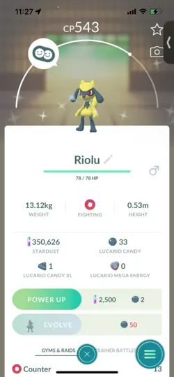 Pokemon Go (Stage 33) Shiny Riolu ( 15 Shinys ) - Image 2