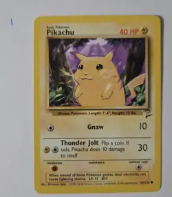 RARE AUTHENTIC PIKACHU POKEMON CARDS BASE & 2ND EDITION 87/130 - 58/102 - 60/64 - Image 4