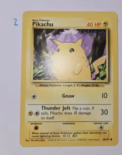 RARE AUTHENTIC PIKACHU POKEMON CARDS BASE & 2ND EDITION 87/130 - 58/102 - 60/64 - Image 5