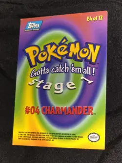 Topps Pokemon Gotta catch em all Stage 1 Charmander #04 E4 of 12 - Image 2