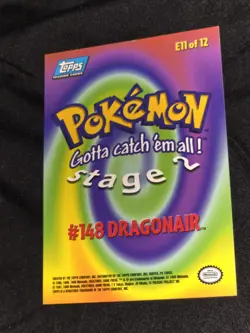 Dragonair #148 (E11 of 12) Blue Label - 1999 Pokemon Topps Stage 2 LP/ NM - Image 2
