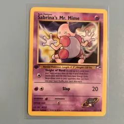 Sabrina's Mr. Mime 94/132 Gym Hero's 1st Edition Vintage Pokemon Mint condition - Image 1