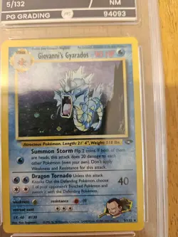 Pokemon TCG Giovanni's Gyarados Holo Card 5/132 Gym Challenge Rare graded 7 NM - Image 5