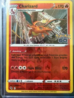Pokemon GO Charizard 010/078 Holo Rare TCG Card NM In Hand Near Mint - Image 1