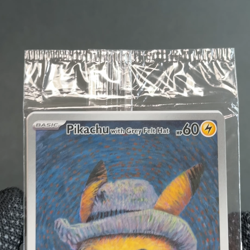 Pikachu with Grey Felt Hat Van Gogh Promo SVP 085 English Pokemon Card - Sealed - Image 2