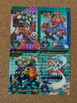 Rockman carddass 90s Foil Holo anime card 4set - Image 1