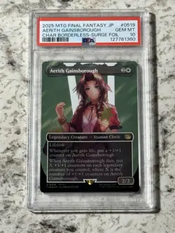 Aerith Gainsborough SURGE FOIL 519 PSA 10 GEM MINT (MTG Final Fantasy 2025) - Image 1