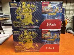 🔥 2 BOXES ✅ Pokemon Surging Sparks ETB + Booster Bundle Costco 2-Pack SEALED 🚀 196214128392 - Image 1