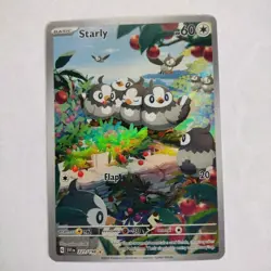 Pokemon - Starly - 221/198 - Scarlet & Violet Base Set - Holo MINT PACK FRESH - Image 1