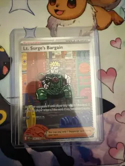 Pokemon TCG Lt. Surge's Bargain SIR Mega Evolution 185/132 - Image 1
