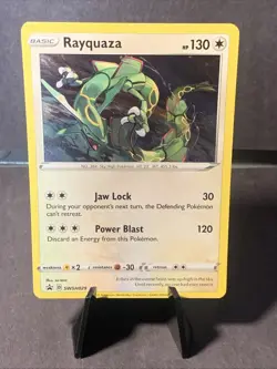 Pokemon TCG Rayquaza SWSH029 Black Star Promo Cosmos Holo NM/M - Image 1