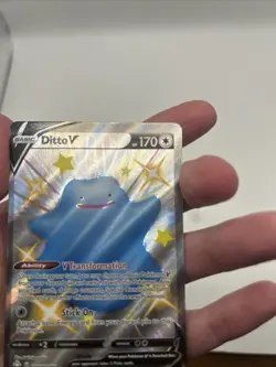 Off Center OC Error SV118/SV122 Ditto V Shiny Full Art Pokemon TCG Shining Fates - Image 4