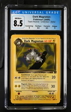 🧲 Dark Magneton 2000 Team Rocket 28/82 CGC 8.5 Pokemon - Image 1
