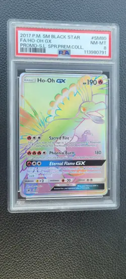 2017 Pokemon Sun And Moon Black Star Full Art Ho-oh Gx #sm80 Promo Premium... - Image 2