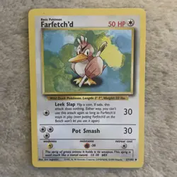 Pokemon TCG Farfetch'd Base Set 27/102 Regular Unlimited Uncommon NM - Image 1