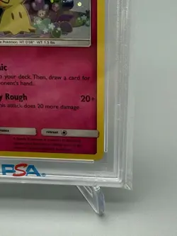 Mimikyu Pokemon Sun & Moon Team Up Black Star Promo Cosmos Holo SM163 PSA 9 - Image 4
