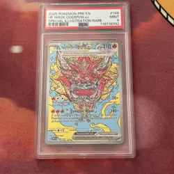 PSA 9 HF Mask Ogerpon Ex 148 Pokemon Single, Prismatic Evolutions Mint - Image 1