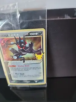 *SEALED + SWIRL* Greninja Gold Star SWSH 144 Black Star Promo Celebrations ETB - Image 4