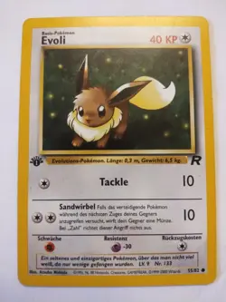 Pokemon Team Rocket 1st Edition - Eevee - Evoli - German 55/82 LP/VF - Image 1