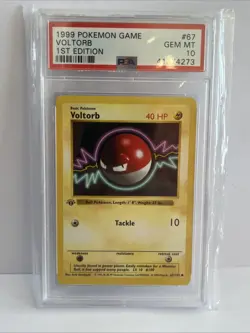 Pokemon TCG - Voltorb 67/102 - 1st Edition - Shadowless Base Set Psa 10 - Image 1