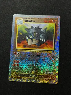 Pokemon Rhydon 35/110 Rare Reverse Holo Foil Legendary Collection 2002 NM - Image 2