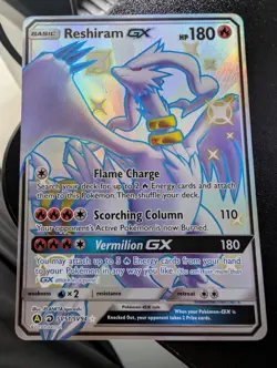 Pokemon Reshiram GX Holo Hidden Fates Shiny Vault Full Art 2019 SV51/SV94 TCG En - Image 1