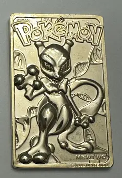 Vintage 1999 Nintendo 23K Gold Plated Pokemon Trading Card - Mewtwo - Image 1